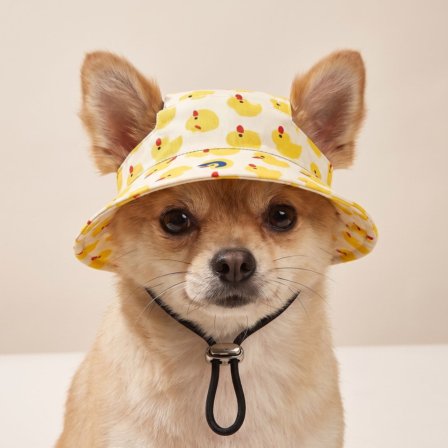 Small dog wearing the Floppy bucket hat